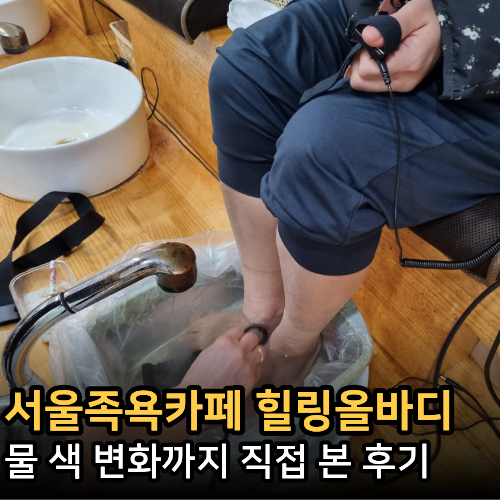  서울족욕카페 힐링올바디, 물 색 변화까지 직접 본 후기