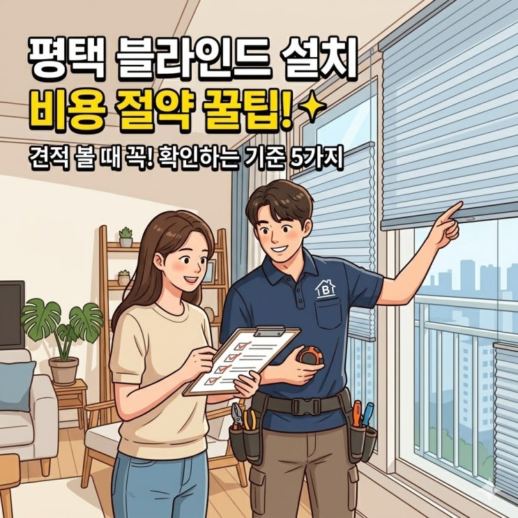  평택 블라인드 설치 비용 절약 방법 견적 볼 때 확인했던 기준