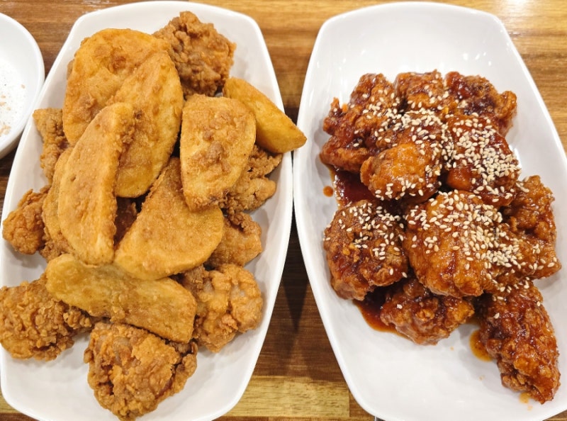 부산대 치킨 맛집 뉴숯불통닭 추억의 옛날통닭 대기 예약 필수