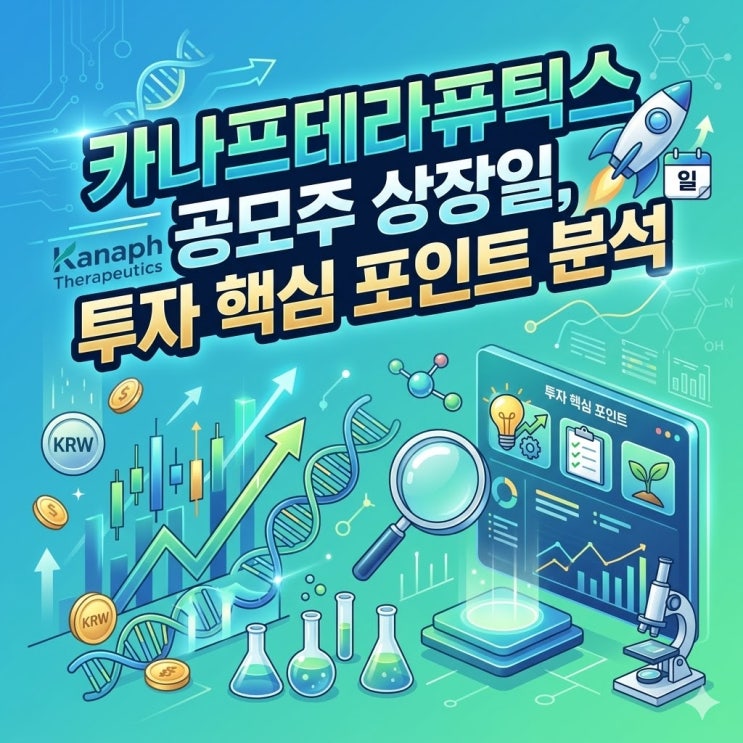  카나프테라퓨틱스 공모주 상장일, 투자 핵심 포인트 분석