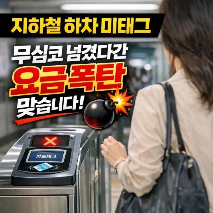  지하철 하차 미태그, 무심코 넘겼다간 요금 폭탄 맞습니다