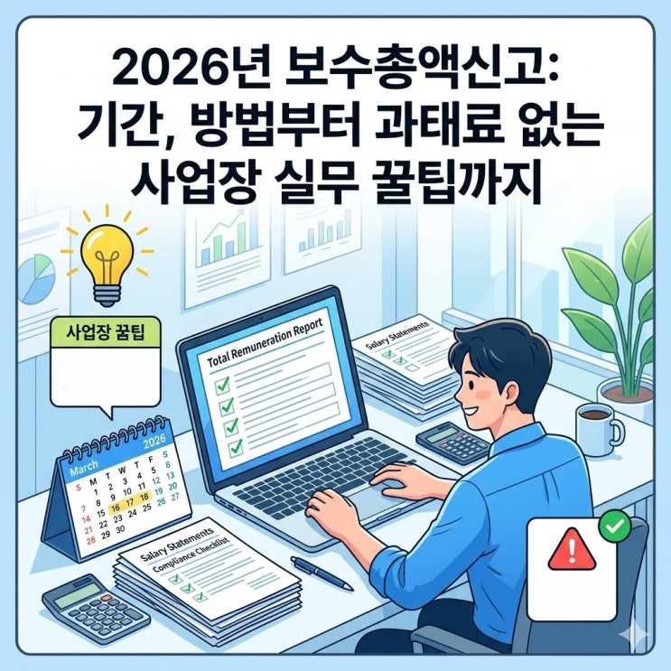 2026년 보수총액신고: 기간, 방법부터 과태료 없는 사업장 실무 꿀팁까지