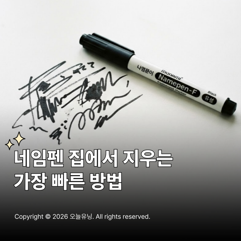 네임펜 지우는법 집에서 지우는 가장 빠른 방법