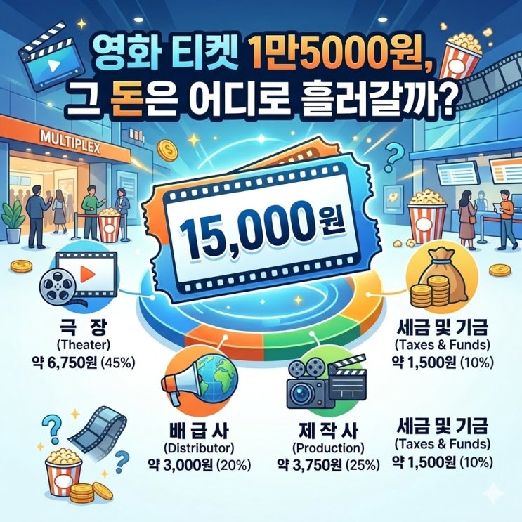  영화 티켓 1만5000원, 그 돈은 어디로 흘러갈까?