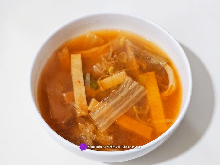 어묵김치국 끓이는법 납작어묵 신김치 활용요리♪