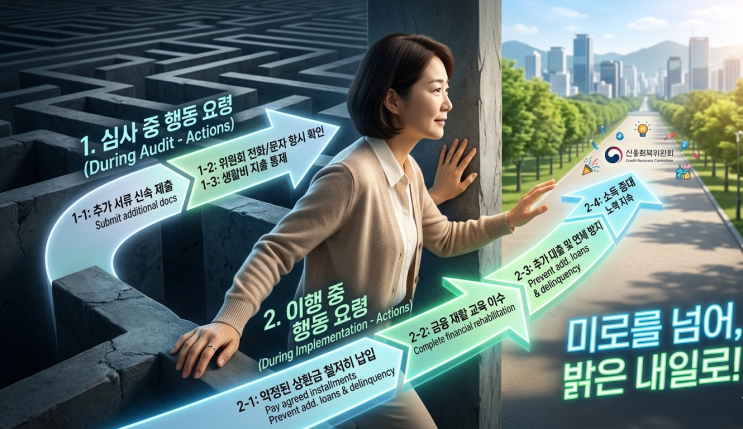  개인워크아웃 중인데 '청산형' 갈아타기 가능? 차상위계층을 위한 95% 탕감 전환 가이드