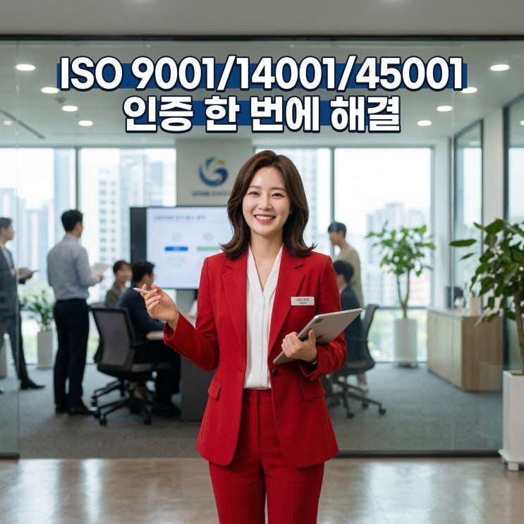  ISO 9001/14001/45001 인증 한 번에 해결