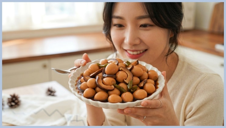  메추리알장조림 레시피 밥 두 공기 순삭! 표고버섯 넣은 쫄깃 탱글 밑반찬