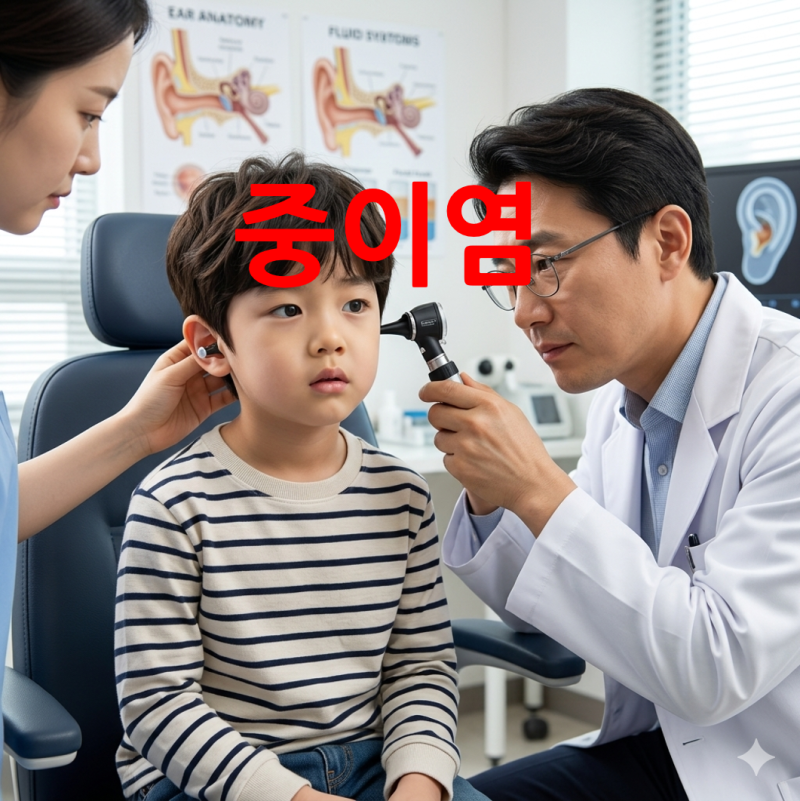 귀염증 급성 만성 삼출성 중이염 증상 약 진물 부음 열 치료 전염 통증