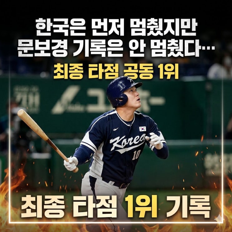  다시 회자되는 문보경의 타점, WBC 끝난 뒤에도 공동 1위