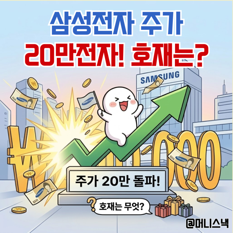 삼성전자 주가 20만전자 뚫었다! 주가 호재는 무엇?
