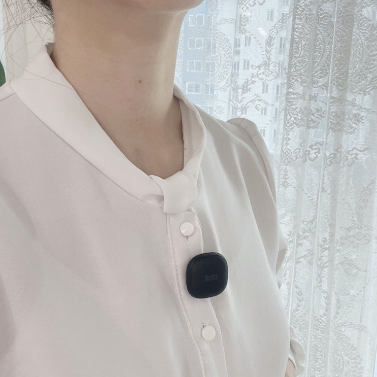 미니라 편한 브리츠 무선 핀마이크 AI노이즈캔슬링 클립 자석형