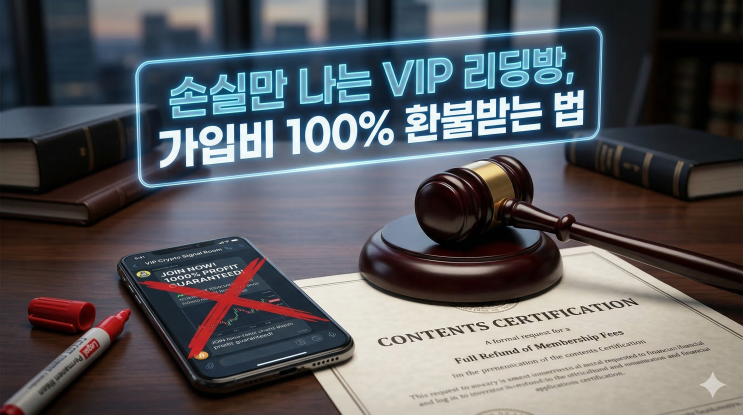  유료 코인 리딩방 VIP 가입비 환불, 카드사 항변권 및 내용증명 작성법