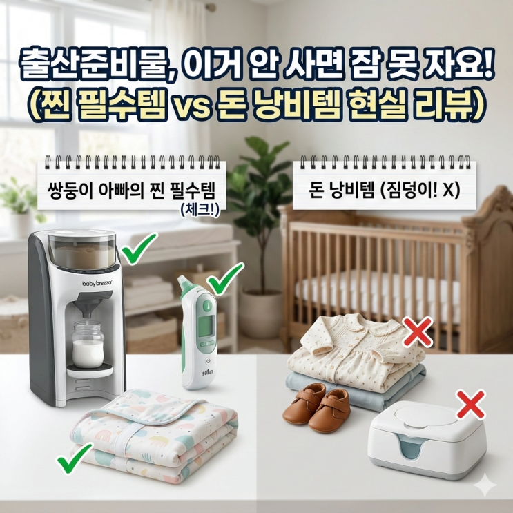  출산준비물 리스트, 쌍둥이 아빠가 겪어본 찐 필수템과 돈 낭비템 현실 리뷰