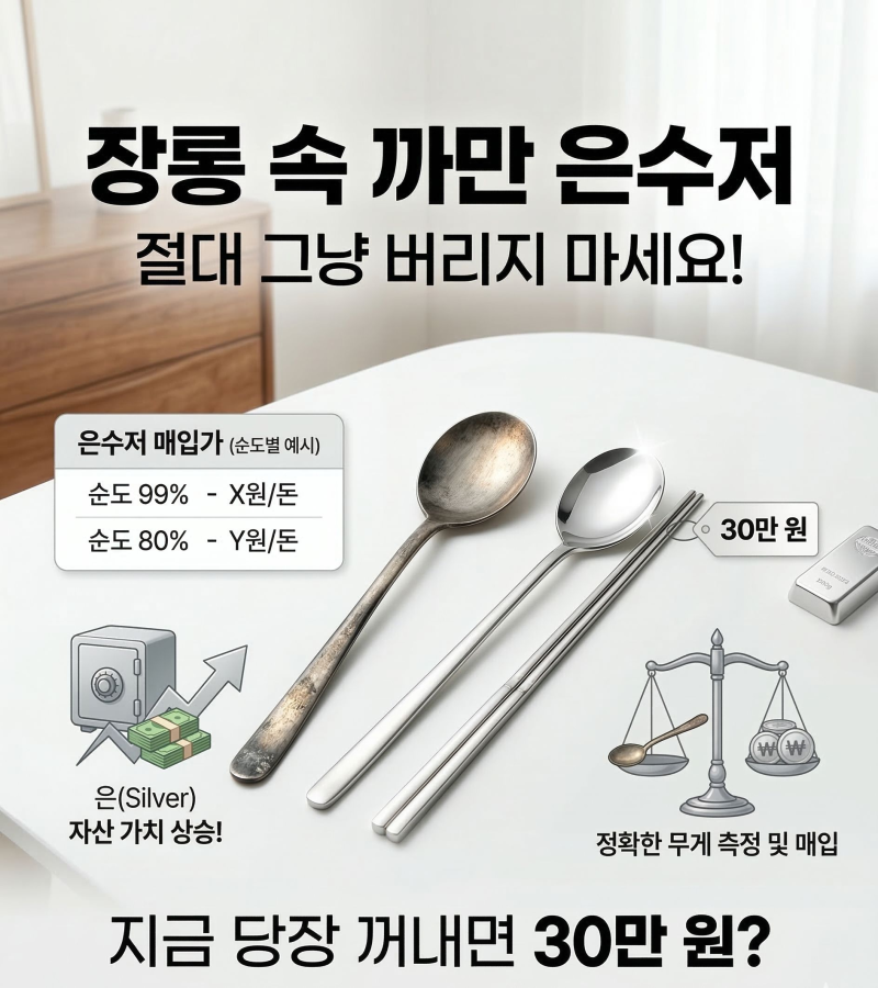 은수저시세 99% 80% 70% 매입 가격 계산기 확인법