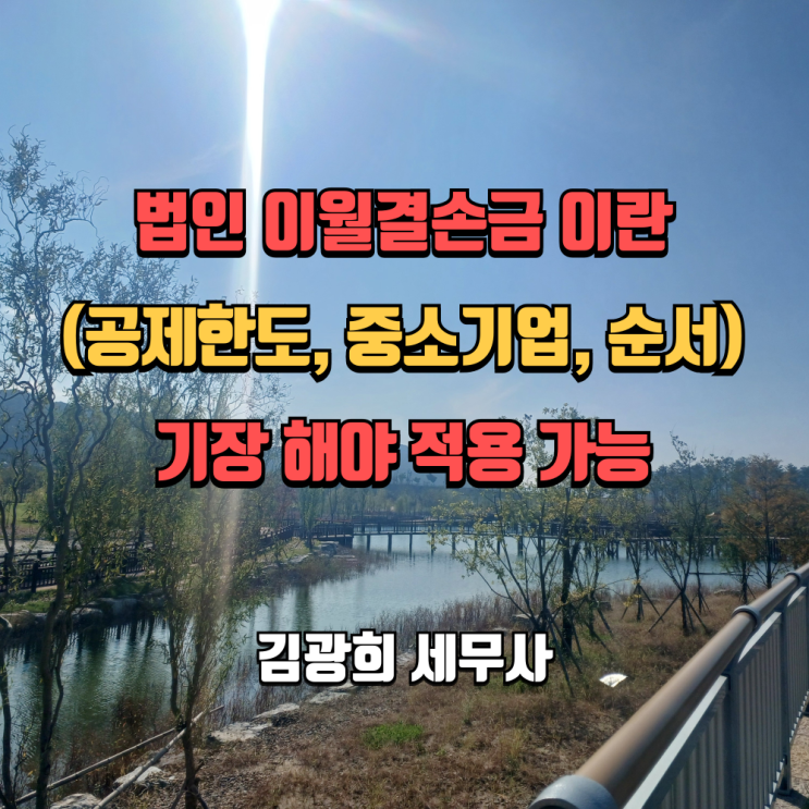  법인 이월결손금 이란(뜻, 공제한도, 중소기업, 공제 순서), 기장 해야 적용 가능