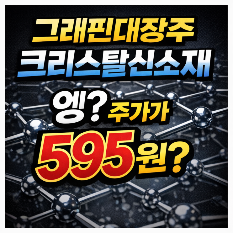  그래핀대장주 크리스탈신소재 엥? 주가가 595원?