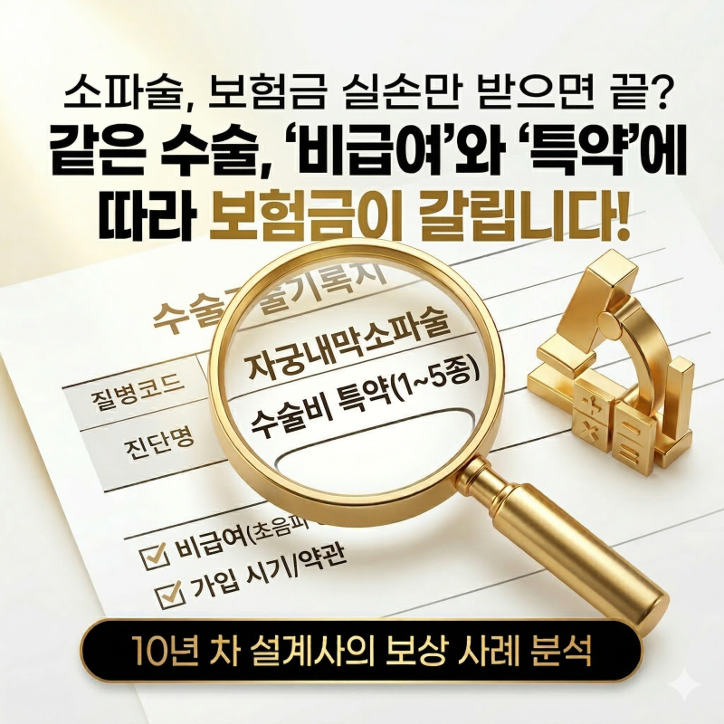자궁내막소파술 보험금 청구 사례: 실손 + 수술비