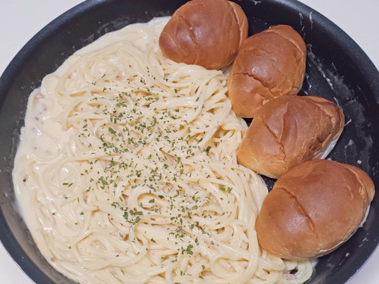  크림파스타 원팬요리 레시피