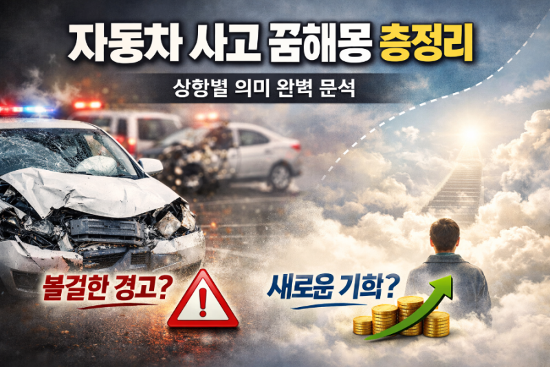 자동차 사고 꿈해몽 총정리, 상황별 의미 완벽 분석