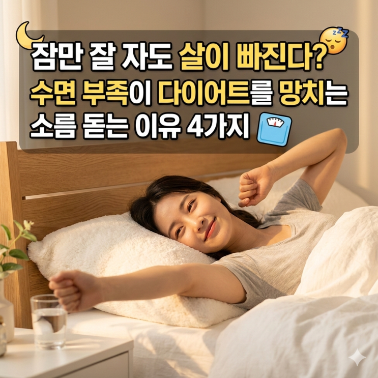  잠만 잘 자도 살이 빠진다고? 수면 부족이 다이어트 망치는 소름 돋는 이유 4가지