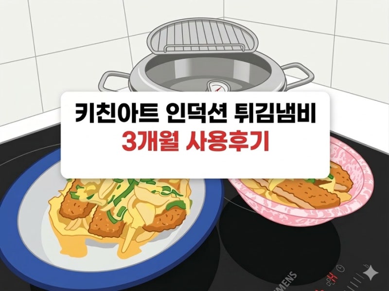 진작 살 걸! 튀김냄비 3개월 사용 후기 키친아트 스텐 튀김냄비 장단점과 사용팁