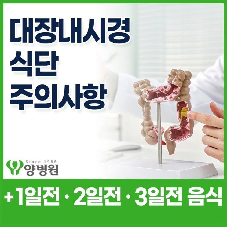 대장내시경 전 음식 1일 2일 3일전 주의사항 당일 먹으면 안되는것