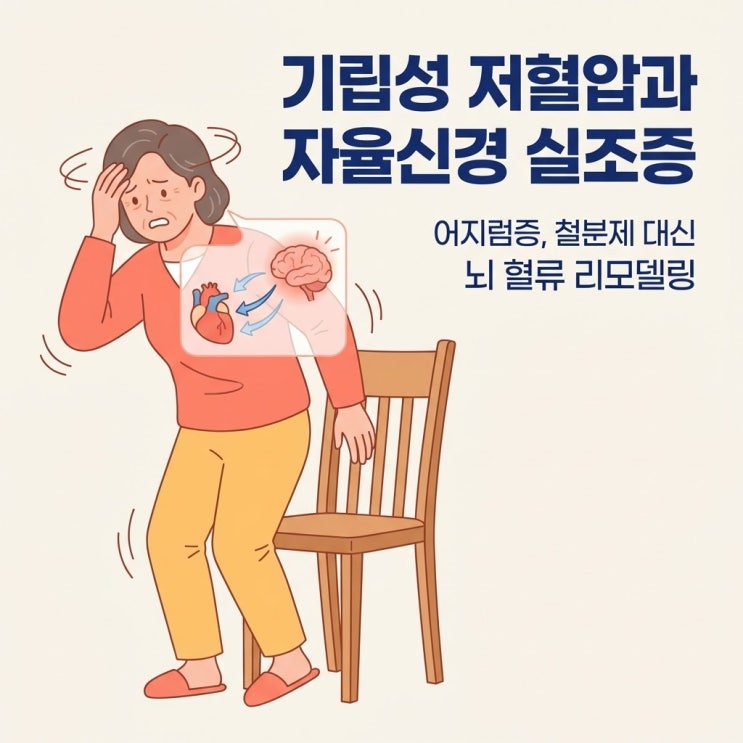  기립성 저혈압 증상 원인, 자율신경 실조증 어지럼증 치료 및 감별 (철분제 부작용)
