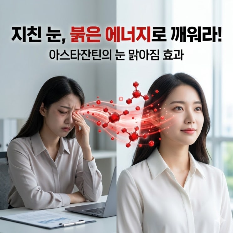  눈 뻑뻑할때 아스타잔틴 효과, 침침하고 피로한 눈을 위한 필수 영양 성분 가이드