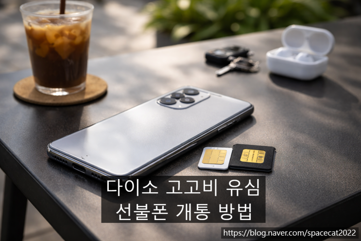  다이소 고고비 유심 이용한 선불폰 개통 방법