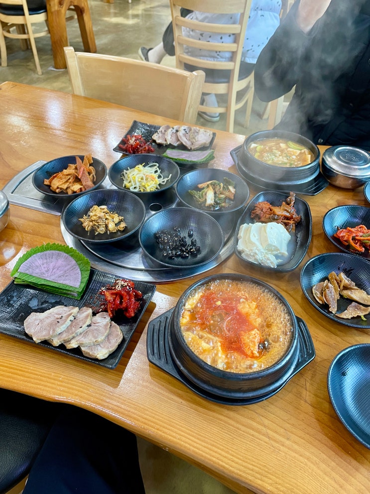 푸짐한 보쌈정식 매콤순두부 된장찌개 아산 오가네손두부 / 천안식후감
