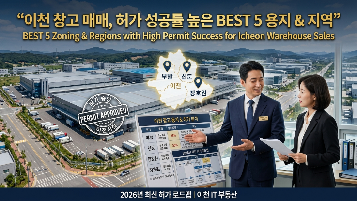  2026년 이천 창고매매 “허가 잘 나는 용도지역 & 지역 BEST 5” 완벽 정리