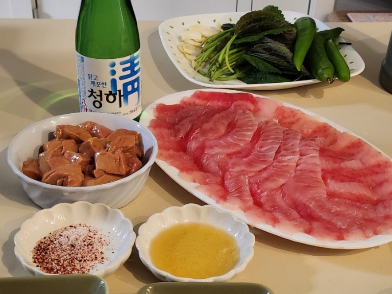 노랑가오리 애 회 싱싱제철수산물 택배 배달 내돈내산 후기+맛있게 먹는법