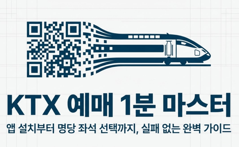 KTX 예매 방법 총정리, 앱 예약부터 좌석 선택까지 1분이면 끝 (2026)