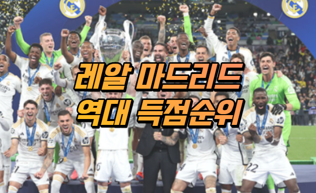  스페인 라리가 레알 마드리드 CF 역대 득점 순위
