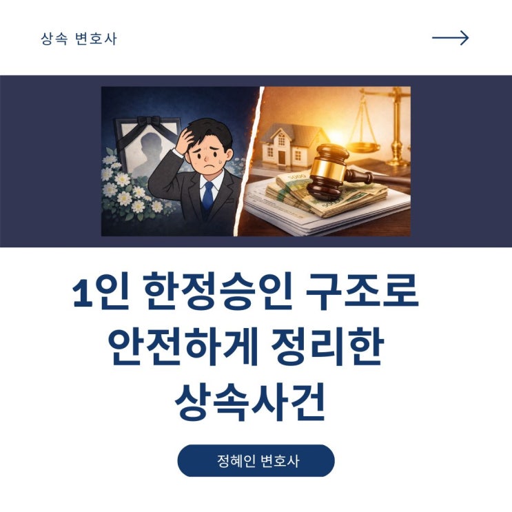  1인 한정승인 구조로 안전하게 정리한 상속사례