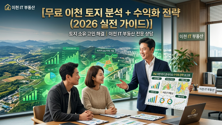  이천 토지 무료 분석 + 수익화 전략 (2026 실전 가이드)