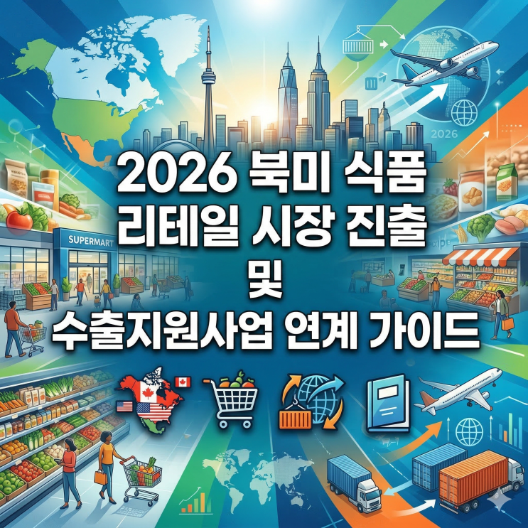  2026 북미 K-푸드 식품 리테일 시장 진출 및 수출지원사업 연계 가이드
