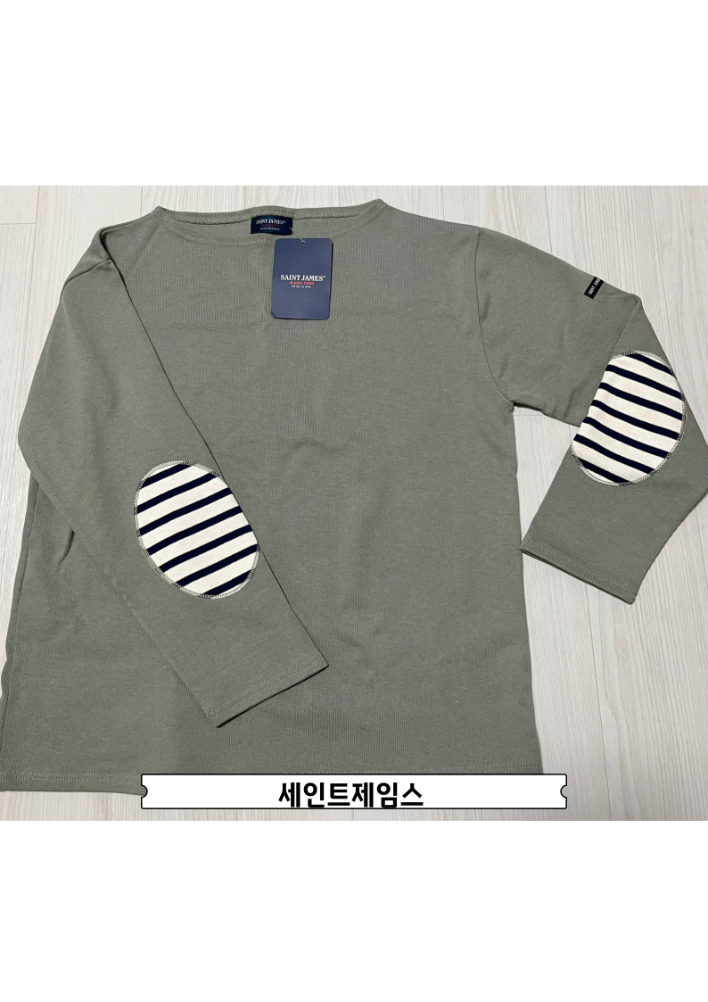 봄 코디 필수템 세인트제임스 Guildo U Elbow Patch Olive 040 길도 엘보 패치 사이즈팁 및 솔직 리뷰