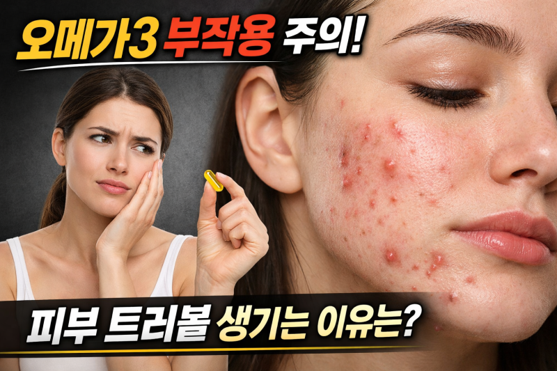 오메가 3 부작용 피부 트러블 생기는 이유 총정리