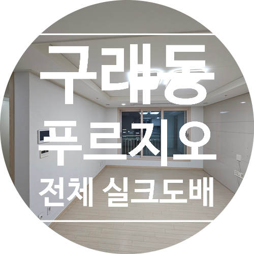  김포구래동 푸르지오3차 25평 전체실크도배 시공사례 신한리빙 8123-1 디테일 벽지