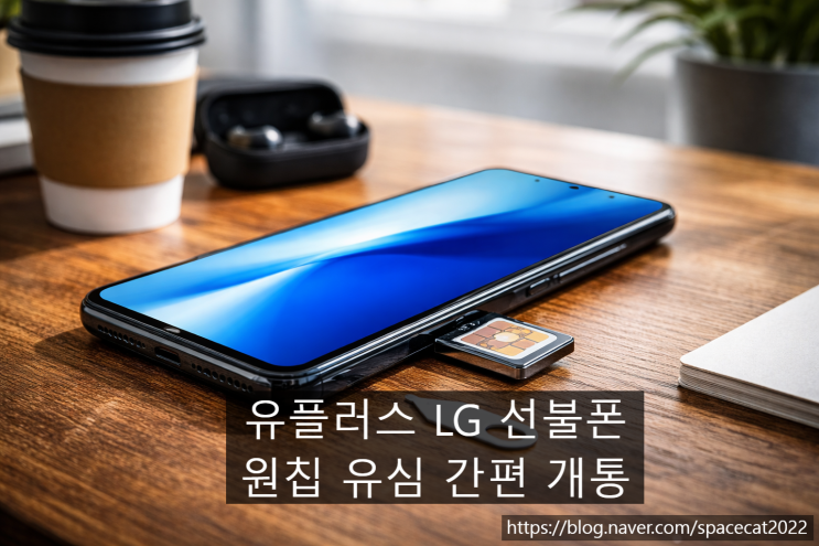  유플러스 LG 선불폰 원칩 유심 간편 개통하는 방법 정리