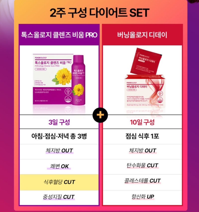 [다이어트 제품] 신봉선 다이어트로 유명한 푸드올로지 2주 급찐급빠 세트 찐 내돈내산 리뷰