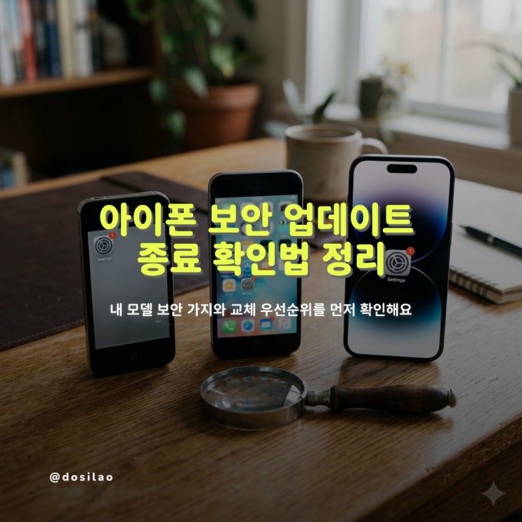  아이폰 보안 업데이트 종료 확인 법과 교체 기준
