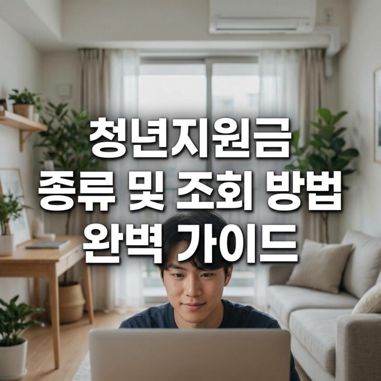  청년지원금 종류 및 조회 방법 보조금 완벽 가이드
