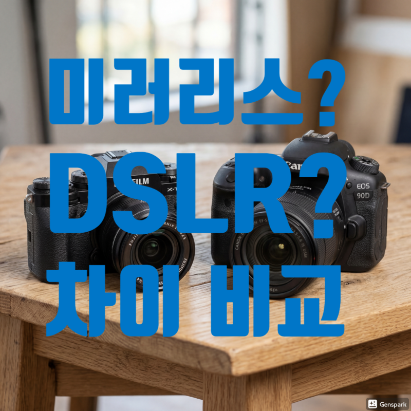미러리스 vs DSLR, 어떤 카메라? 추천 비교 차이점 총정리!