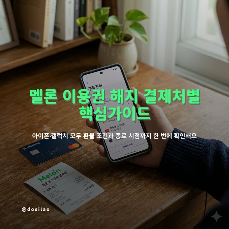  멜론 이용권 해지 방법 결제처별 완전정리