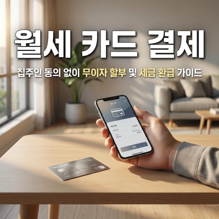  월세 카드 결제 집주인 동의 없이 무이자 할부 및 세금 환급 완벽 가이드