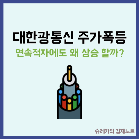  대한광통신 연속적자에도 주가가 계속해서 폭등하는 이유