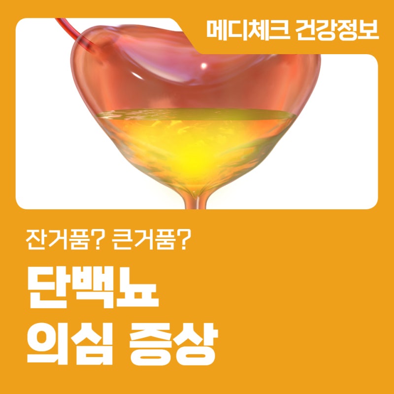 잔거품? 큰거품? 단백뇨 의심 증상